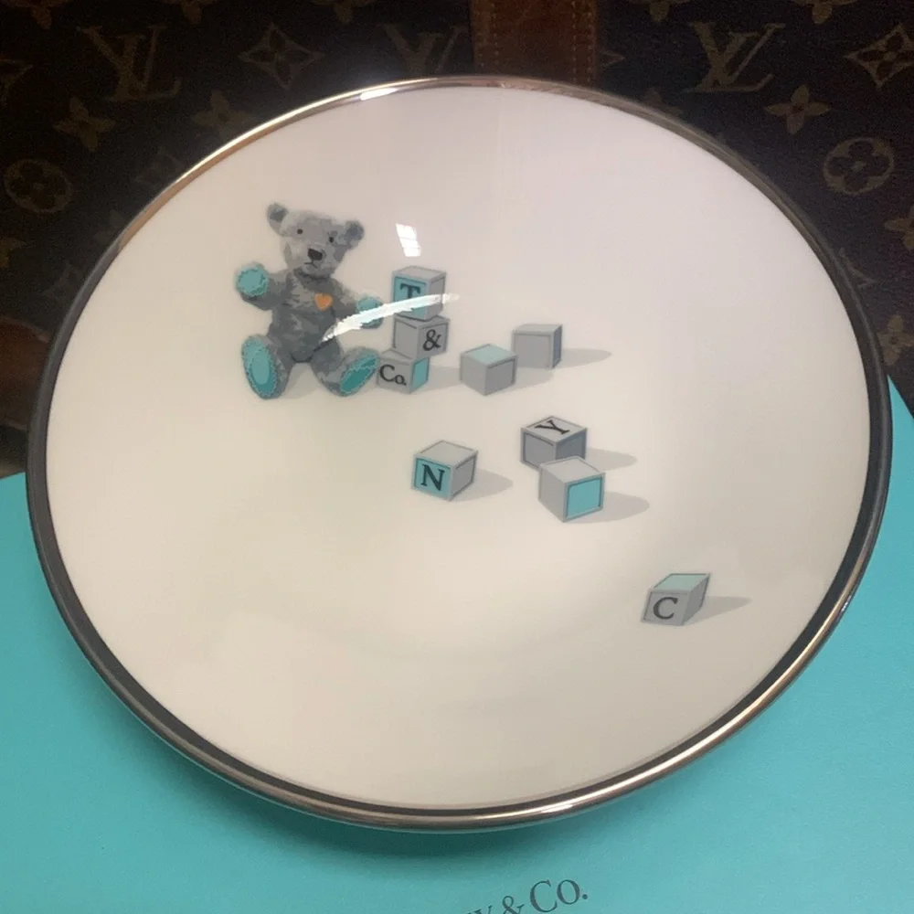 Tiffany and co color block silver rimmed baby block